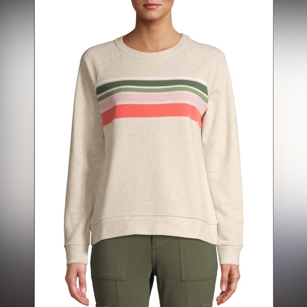 Time and Tru striped crewneck sweatshirt size xl